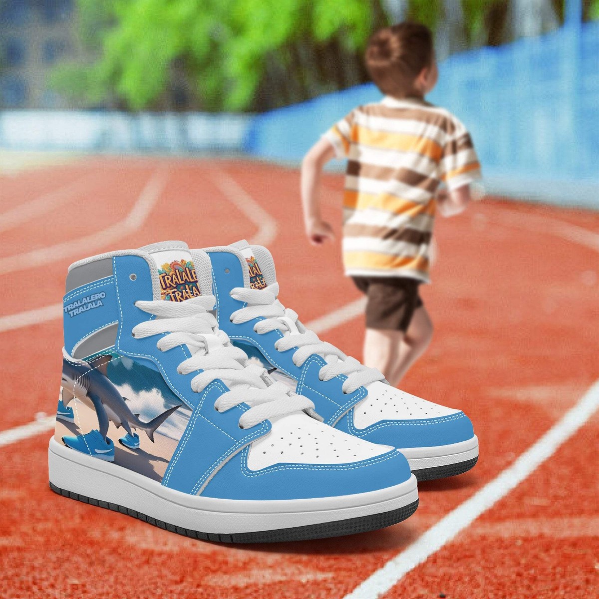 Kids Italian Brainrot Tralalero Tralala High-top Shoes | eBay