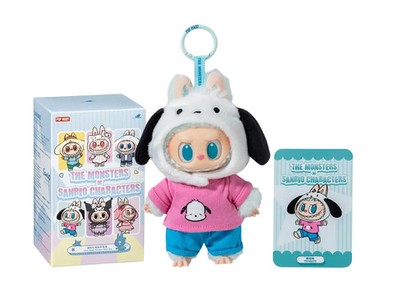 Pop Mart The Monsters x Sanrio Labubu Pochacco Plush Doll Pendant