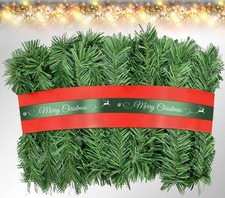 Christmas Garland, Artificial Non-Lit Green Garlands 54FT Classic Christmas G...