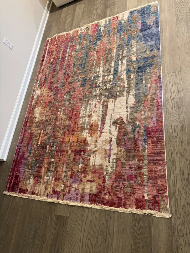 5x6ft Area Rug, Multicolor, Geometric, Excellent Condition, Pre-owned. - Image 3 of 4