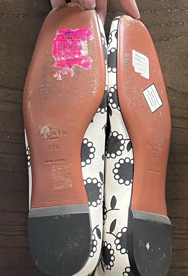 BAILARINA BALLET MUJER ALAIA PARIS 38.5 BLANCO Y NEGRO Foto 4 de 4
