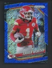 2025 Panini Prizm Football Blue Shimmer Xavier Worthy #197
