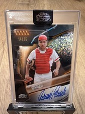 2026 Topps Chrome Black Johnny Bench On Card Auto Orange Mini Diamond /25