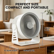 USB Portable Desktop Fan 5 Speeds Quiet Desk Table Cooling Fan for Room Home