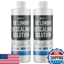 Essential Values Coffee Machine Descaler Solution for De Longhi - 2 Pack, 12 Mon