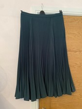 Kristen Long Pleated Dark Green Skirt from Boden, size 14. Used