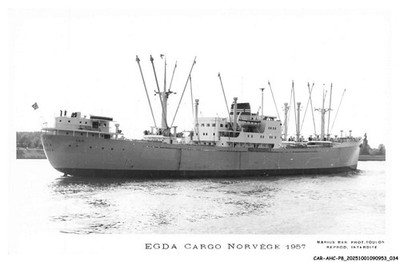CAR-AHCP8-0377-CARGO - Egda Norwegian Cargo 1957 - Photo Marius Bar