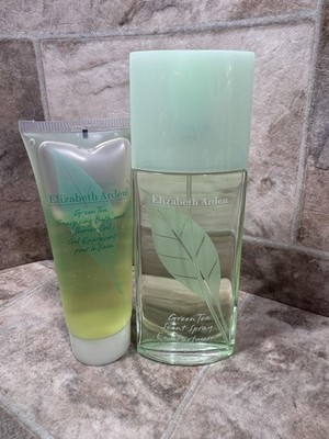 Green Tea Scent Spray And Shower Gel Elizabeth Arden,3.3fl.oz New No Box,Vint.