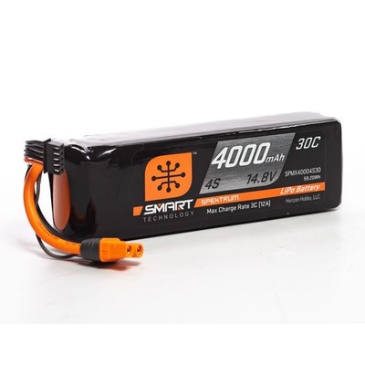 SPMX40004S30 4S LIPO 14.8V 4000MAH 30C SMART BATTERY: IC3
