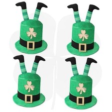 St. Patricks Day Top Hat Irish Green Shamrock Velvet 4 Stylish Style