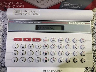 Vintage GAK SMITH CORONA Electronic Dictionary & Calculator Spell-Right 100