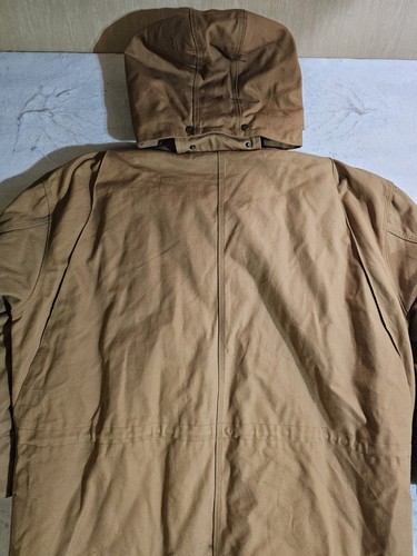 NWTs "Dead Stock" Old Mill Duck Canvas Hooded Work Jacket Lined Men Size 2XL Tan - Picture 9 of 14