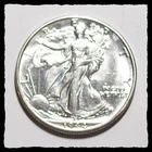 1944-D WALKING LIBERTY HALF DOLLAR White Lustrous Choice BU+  #22D73 .90 SILVER