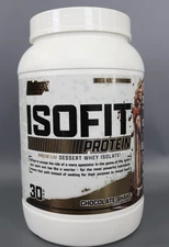 Nutrex Research IsoFit Chocolate Whey Isolate Protein Powder - Exp 4/1/2027