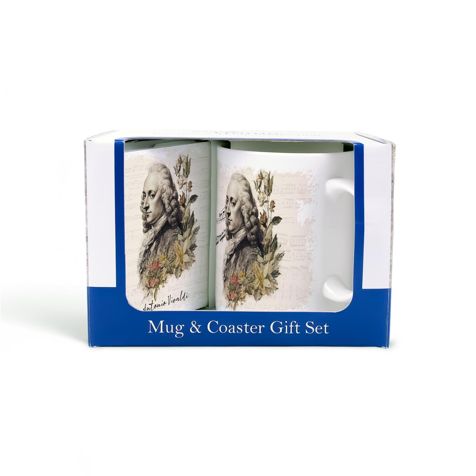 Vivaldi Mug & Coaster Gift Set - Classical Music Composer Portraits Present