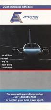 Enterprise Airlines timetable 1989/06/01