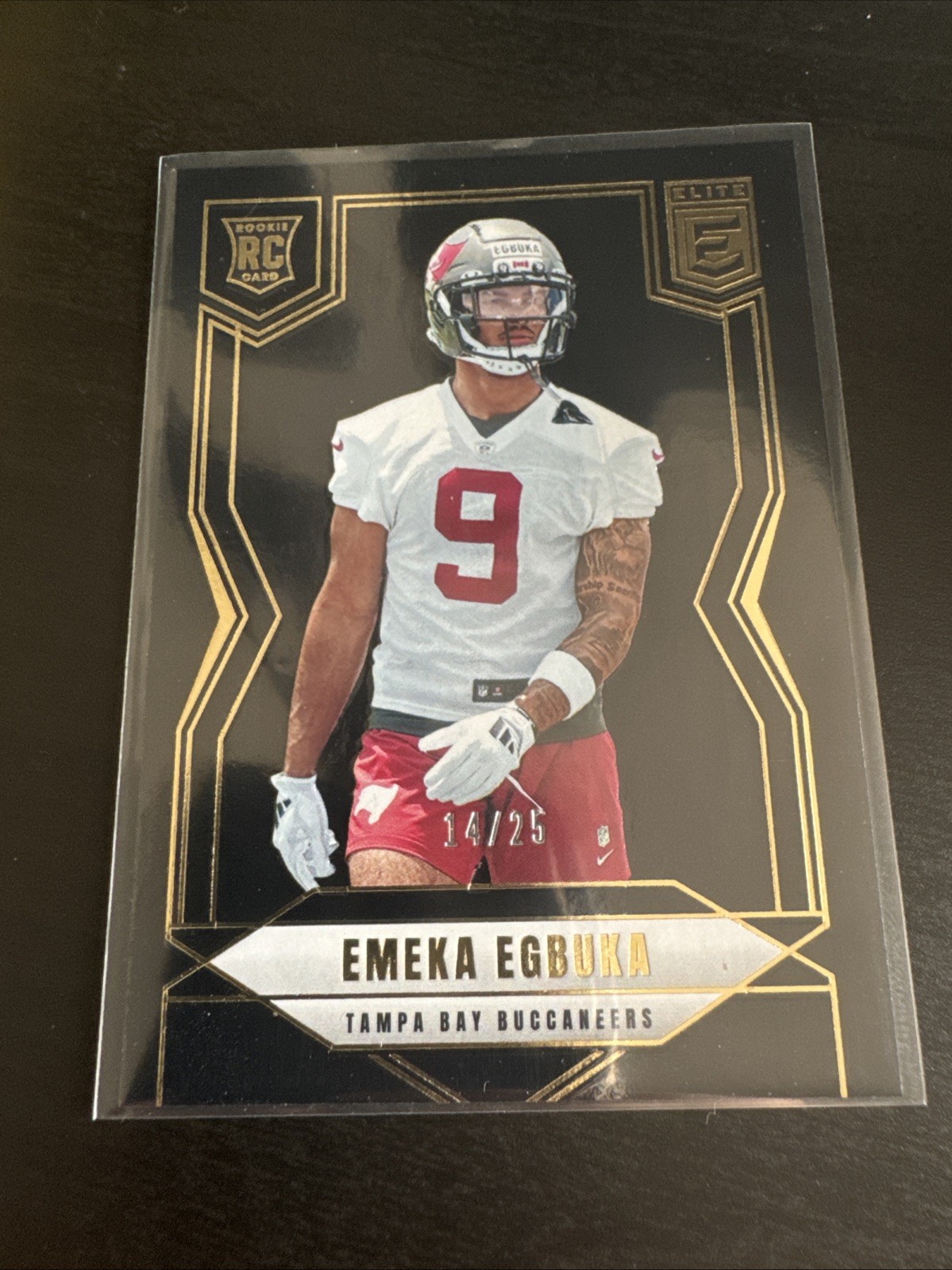 2025 Donruss Elite Football Emeka Egbuka Black RC /25 - No. 102