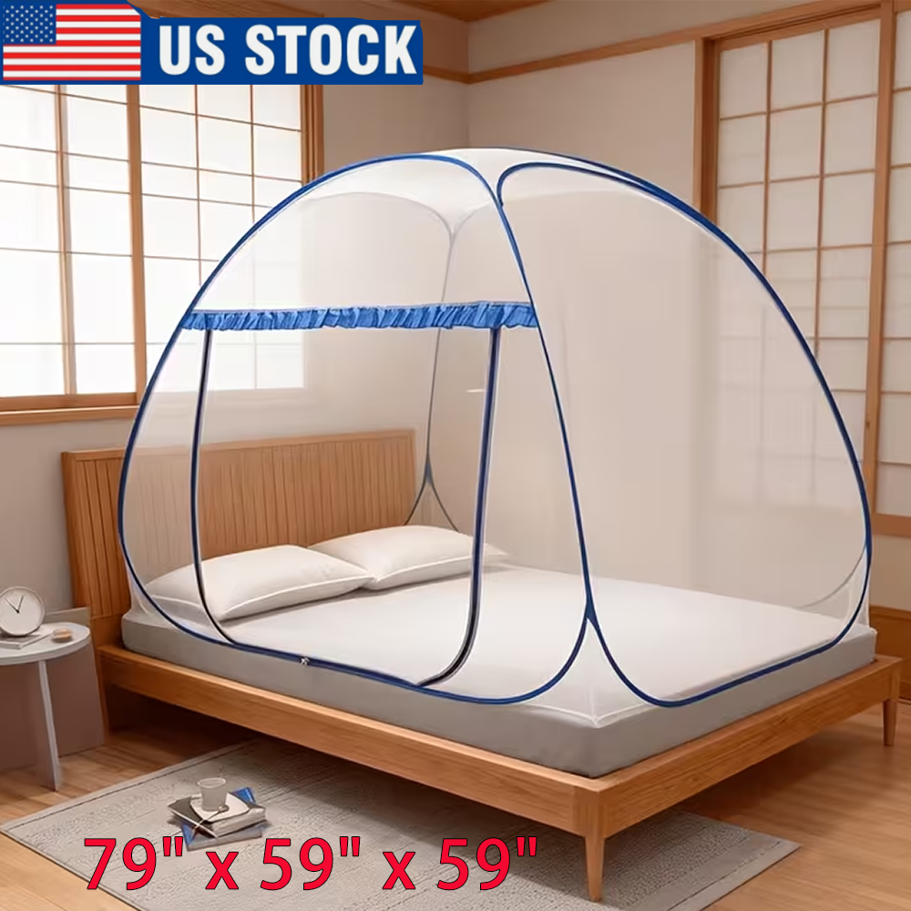 Pop-Up Mosquito Net Tent for Bed Portable Camping Travel Mosquito