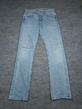 Levi's 501 Selvedge Jeans Adult 31 x 34 FITS 31 x 33 Blue Slim Straight USA