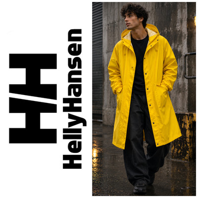 NWT Helly Hansen Woodland 70306 Men's M Yellow PVC Rain Coat Workwear 46''