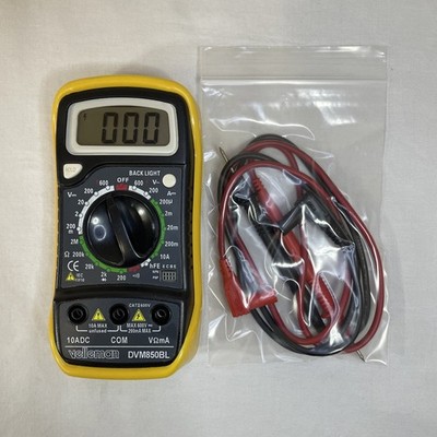 Velleman DVM850BL Digital Multimeter LCD DMM with Test Leads