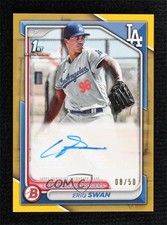 2024 Bowman Paper Prospect Retail Gold Border 8/50 Eriq Swan #PPRA-ESW Auto 0j81