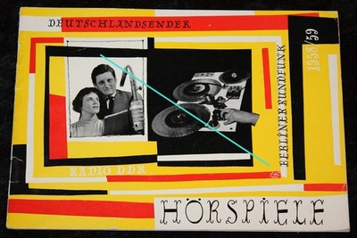 Radio DDR ,Berliner Rundfunk ,Broschüre 1958/59 Hörspiele