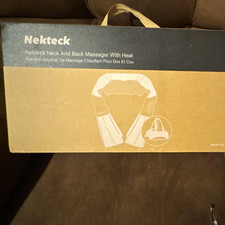 Nekteck Shiatsu Heated Neck  Back Massager, Corded, Brown/Black, MS1251