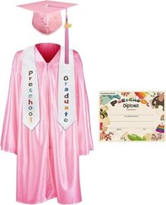Preschool Graduation Cap Gown Stole Package With 2026 Tassel Certificate