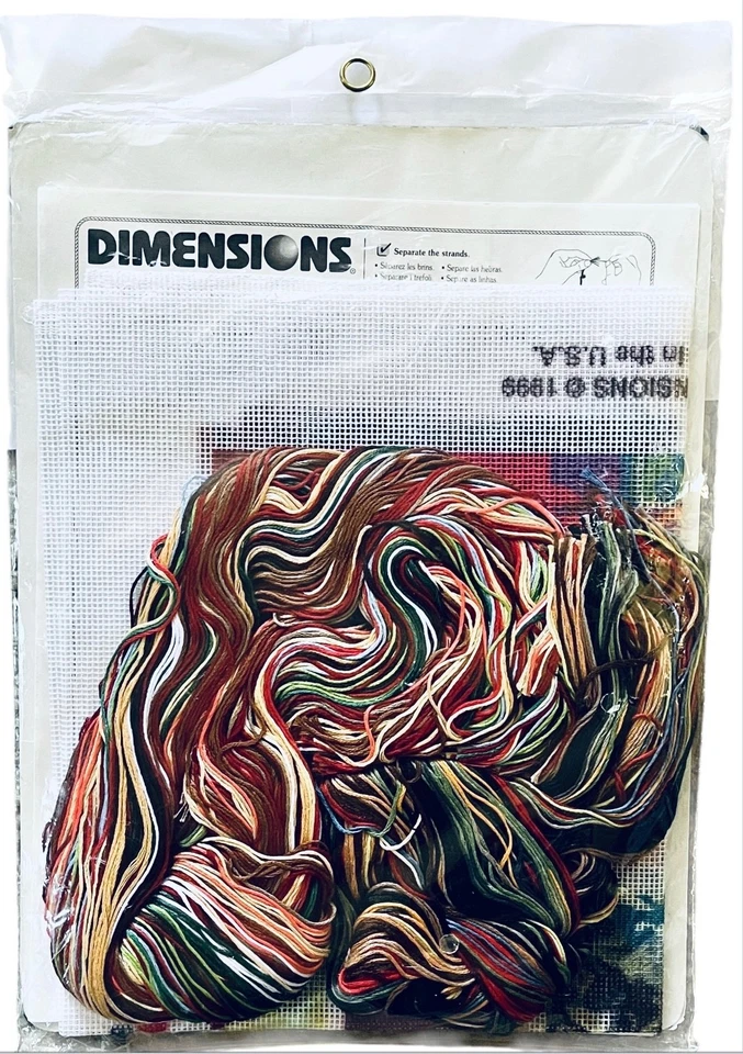 VTG DIMENSIONS~THE COOLIDGE DOGS~Needlepoint Kit~2474~ 16"X12"~ BRAND NEW SEALED - Image 2 of 2