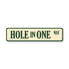 Aluminum Golf Signs Hole In One Way Street Sign Novelty Metal Signage