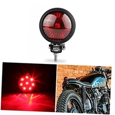 Motorcycle Tail Light LED Bates Style Bullet Brake Stop Rear Lamp Red