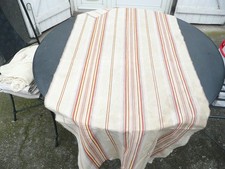 toile à matelas ancienne vintage à décors de rayures 0,64 m x 1,42 m