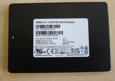 1,92 TB Samsung SSD SM883, SATA3, MZ7KH1T9HAJR-00005