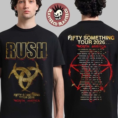 Rush Fifty Something Tour 2026 Stage Logo T-Shirt S-4XL