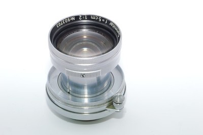 Leica IIIC Summitar 5cm f2 LTM L39 Screw Mount Standard Lens. Caps