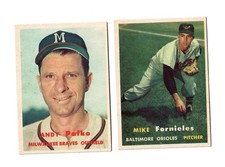 Qty 11 1950's Bowman & Topps Baseball Cards Johnny Sain Pesky Lou Burdette NICE