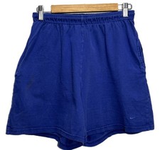 Vintage 90s Nike Cotton Gym Sweat Shorts Men's Medium Blue USA Made White Tag