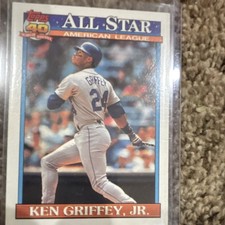 Topps 1991 Series Ken Griffey Jr All-Star #392 Seattle Mariners Baseball Card