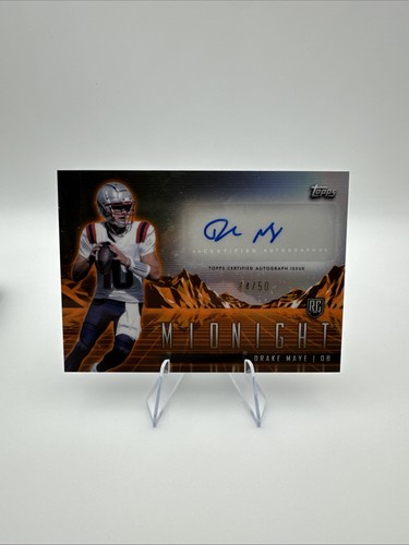 Drake Maye [Summer Solstice] #RHS-DM 2024 Topps Midnight Rookie Horizon Autograph card