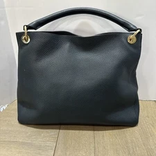 Mark and Graham Build a Bag Navy Blue Leather MONOGRAM REMOVED