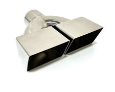 Exhaust Tip 2.50 In Inlet 8.25 X 3.00 Rectangle 8.25 In Long Dual Slanted Spli Exhaust Tip 2.50 In Inlet 8.25 X 3.00 Rectangle 8.25 In Long Dual Slanted Spli