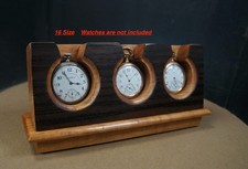 Pocket Watch Display stand, displays 3 16 size or smaller watches.