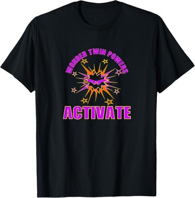 Wonder Twin Powers Activate Design Funny Twins Comic Saying T-Shirt