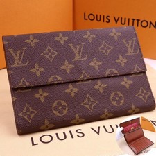 Louis Vuitton Monogram Passport Wallet, Brown, Compact, Pre-Owned Japan