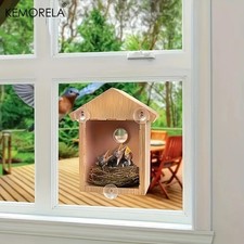 Wooden Bird Nesting Boxes Nest Box House for Small Wild Finch Robin Sparrow