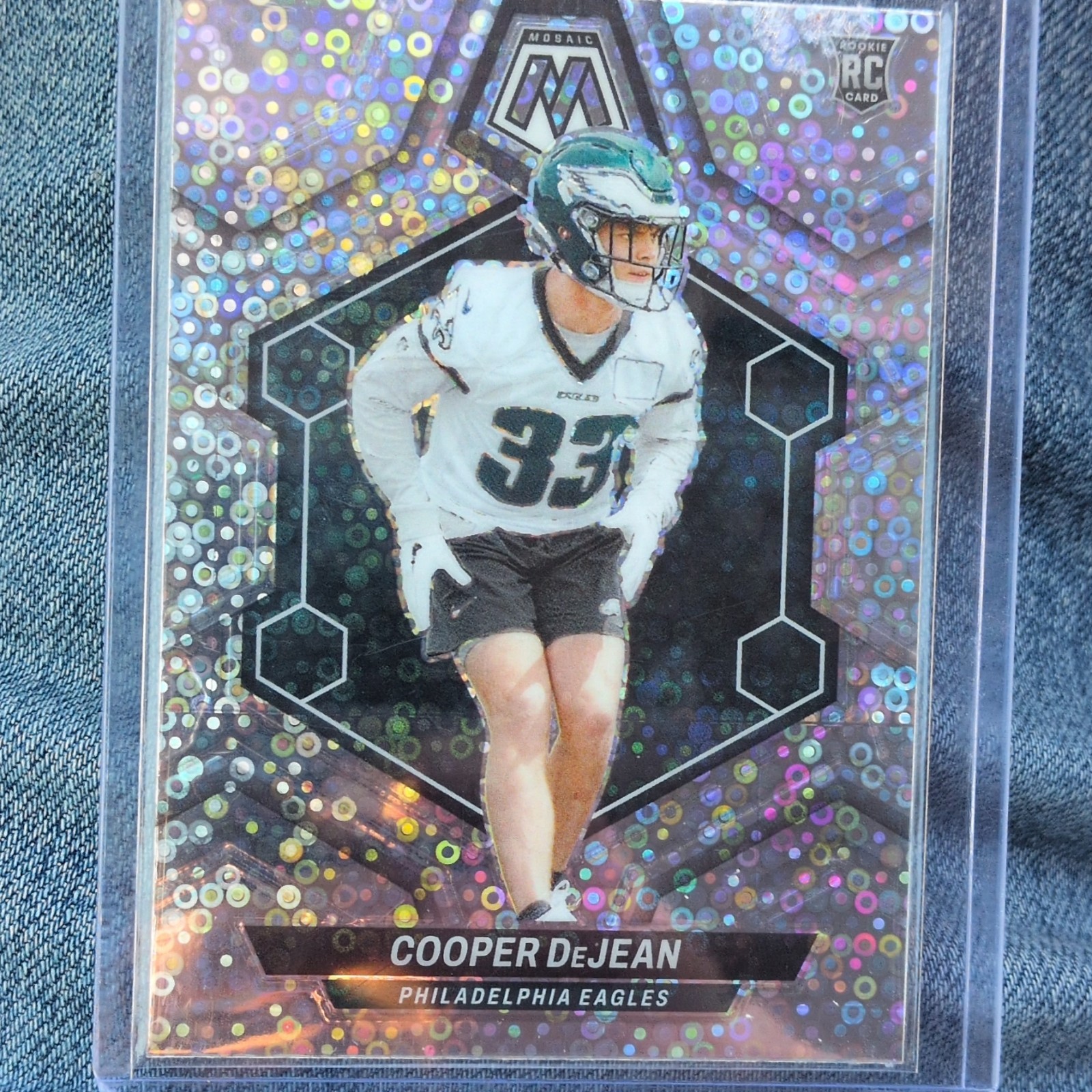 2024 Panini Mosaic No Huddle Silver Prizm Rookie Cooper DeJean #340 Eagles