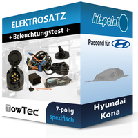 für Hyundai Kona 04.2023-Jetzt Towtec E-Satz 7Polig Fahrzeugspezifisch NEU
