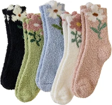 Velice Womens Fuzzy Socks Soft Cozy Fluffy Slipper Winter Thick Warm Plush Sleep