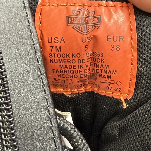 Harley-Davidson Damen Balsa Größe 7 Medium Motorradstiefel. Schwarz D83853 Neu mit Karton - Bild 9 von 11